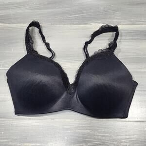Wacoal T-Shirt Bra 34D Softly‎ Styled Wirefree Contour 856301 Black